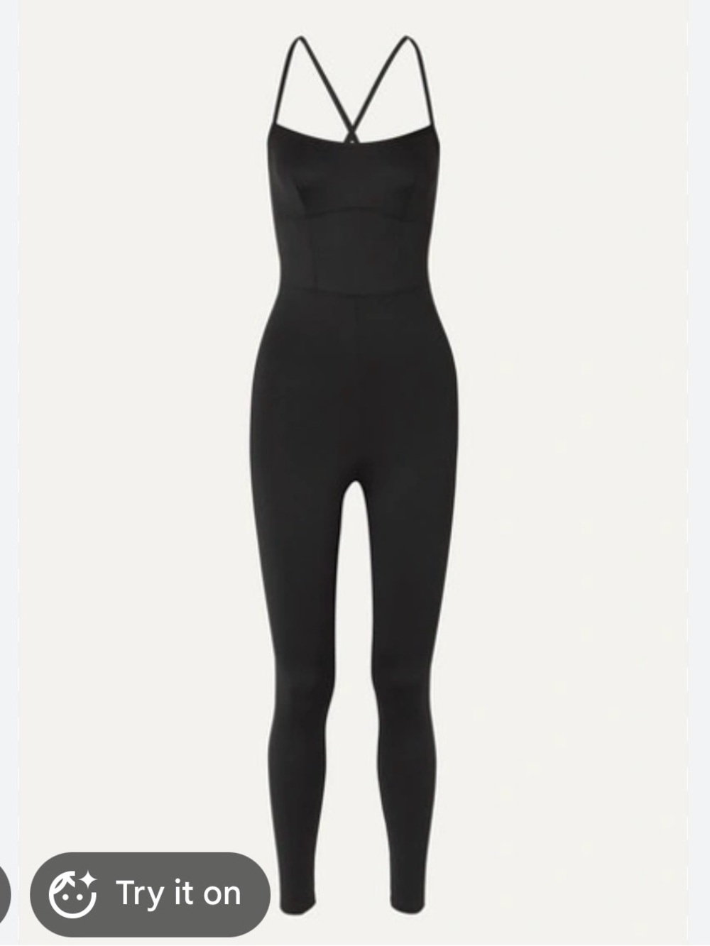 ERNEST LEOTY Black Jumpsuit with Cross-Strap Back